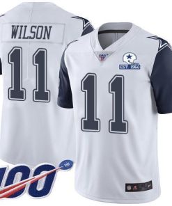 Nike Dallas Cowboys #11 Cedrick Wilson White Men's Stitched With Established In 1960 Patch NFL Limited Rush 100th Season Jersey Men's
