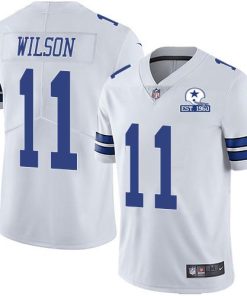 Nike Dallas Cowboys #11 Cedrick Wilson White Men's Stitched With Established In 1960 Patch NFL Vapor Untouchable Limited Jersey Men's
