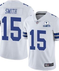 Nike Dallas Cowboys #15 Devin Smith White Men's Stitched With Established In 1960 Patch NFL Vapor Untouchable Limited Jersey Men's
