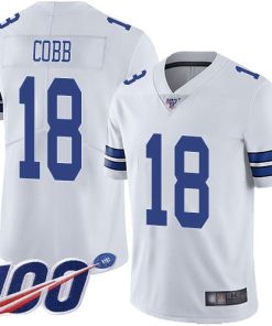 Nike Dallas Cowboys #18 Randall Cobb White Men's Stitched NFL 100th Season Vapor Limited Jersey Men's