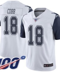 Nike Dallas Cowboys #18 Randall Cobb White Men's Stitched NFL Limited Rush 100th Season Jersey Men's
