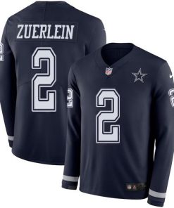Nike Dallas Cowboys #2 Greg Zuerlein Navy Blue Team Color Men's Stitched NFL Limited Therma Long Sleeve Jersey Men's