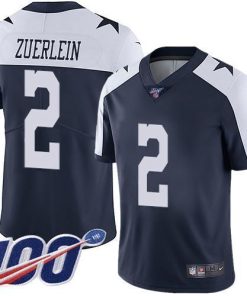 Nike Dallas Cowboys #2 Greg Zuerlein Navy Blue Thanksgiving Men's Stitched NFL 100th Season Vapor Throwback Limited Jersey Men's