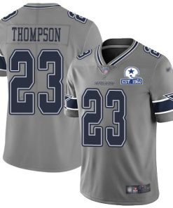Nike Dallas Cowboys #23 Darian Thompson Gray Men's Stitched With Established In 1960 Patch NFL Limited Inverted Legend Jersey Men's