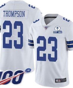 Nike Dallas Cowboys #23 Darian Thompson White Men's Stitched With Established In 1960 Patch NFL 100th Season Vapor Untouchable Limited Jersey Men's