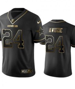 Nike Dallas Cowboys #24 Chidobe Awuzie Black Golden Limited Edition Stitched NFL Jersey Men's