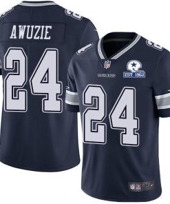 Nike Dallas Cowboys #24 Chidobe Awuzie Navy Blue Team Color Men's Stitched With Established In 1960 Patch NFL Vapor Untouchable Limited Jersey Men's