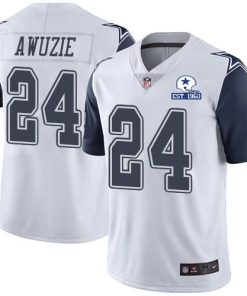 Nike Dallas Cowboys #24 Chidobe Awuzie White Men's Stitched With Established In 1960 Patch NFL Limited Rush Jersey Men's