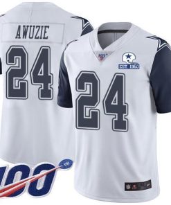 Nike Dallas Cowboys #24 Chidobe Awuzie White Men's Stitched With Established In 1960 Patch NFL Limited Rush 100th Season Jersey Men's
