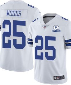 Nike Dallas Cowboys #25 Xavier Woods White Men's Stitched With Established In 1960 Patch NFL Vapor Untouchable Limited Jersey Men's