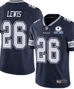 Nike Dallas Cowboys #26 Jourdan Lewis Navy Blue Team Color Men's Stitched With Established In 1960 Patch NFL Vapor Untouchable Limited Jersey Men's