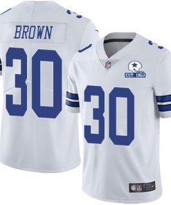 Nike Dallas Cowboys #30 Anthony Brown White Men's Stitched With Established In 1960 Patch NFL Vapor Untouchable Limited Jersey Men's