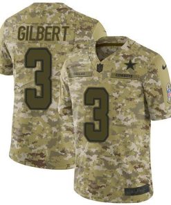 Nike Dallas Cowboys #3 Garrett Gilbert Camo Men's Stitched NFL Limited 2018 Salute To Service Jersey Men's