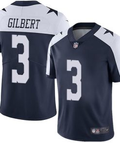 Nike Dallas Cowboys #3 Garrett Gilbert Navy Blue Thanksgiving Men's Stitched NFL Vapor Untouchable Limited Throwback Jersey Men's