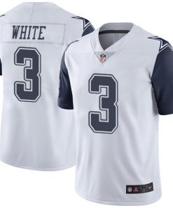Nike Dallas Cowboys #3 Mike White White Men's Stitched NFL Limited Rush Jersey Men's