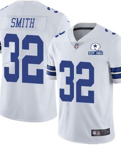 Nike Dallas Cowboys #32 Saivion Smith White Men's Stitched With Established In 1960 Patch NFL Vapor Untouchable Limited Jersey Men's