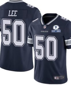 Nike Dallas Cowboys #50 Sean Lee Navy Blue Team Color Men's Stitched With Established In 1960 Patch NFL Vapor Untouchable Limited Jersey Men's