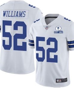 Nike Dallas Cowboys #52 Connor Williams White Men's Stitched With Established In 1960 Patch NFL Vapor Untouchable Limited Jersey Men's