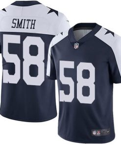 Nike Dallas Cowboys #58 Aldon Smith Navy Blue Thanksgiving Men's Stitched NFL Vapor Untouchable Limited Throwback Jersey Men's