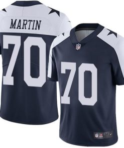Nike Dallas Cowboys #70 Zack Martin Navy Blue Thanksgiving Men's Stitched NFL Vapor Untouchable Limited Throwback Jersey Men's