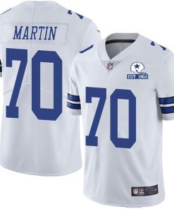 Nike Dallas Cowboys #70 Zack Martin White Men's Stitched With Established In 1960 Patch NFL Vapor Untouchable Limited Jersey Men's