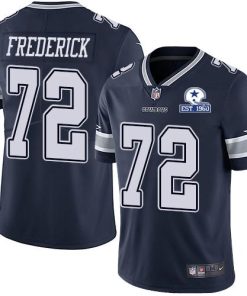 Nike Dallas Cowboys #72 Travis Frederick Navy Blue Team Color Men's Stitched With Established In 1960 Patch NFL Vapor Untouchable Limited Jersey Men's