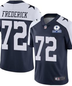 Nike Dallas Cowboys #72 Travis Frederick Navy Blue Thanksgiving Men's Stitched With Established In 1960 Patch NFL Vapor Untouchable Limited Throwback Jerse