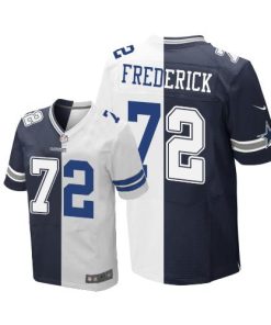 Nike Dallas Cowboys #72 Travis Frederick Navy Blue/White Men's Stitched NFL Elite Split Jersey Men's