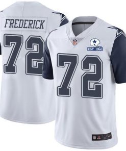 Nike Dallas Cowboys #72 Travis Frederick White Men's Stitched With Established In 1960 Patch NFL Limited Rush Jersey Men's