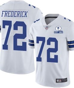 Nike Dallas Cowboys #72 Travis Frederick White Men's Stitched With Established In 1960 Patch NFL Vapor Untouchable Limited Jersey Men's