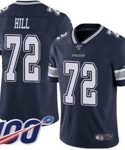 Nike Dallas Cowboys #72 Trysten Hill Navy Blue Team Color Men's Stitched NFL 100th Season Vapor Untouchable Limited Jersey Men's