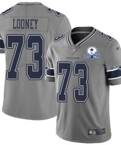 Nike Dallas Cowboys #73 Joe Looney Gray Men's Stitched With Established In 1960 Patch NFL Limited Inverted Legend Jersey Men's