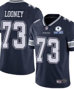 Nike Dallas Cowboys #73 Joe Looney Navy Blue Team Color Men's Stitched With Established In 1960 Patch NFL Vapor Untouchable Limited Jersey Men's
