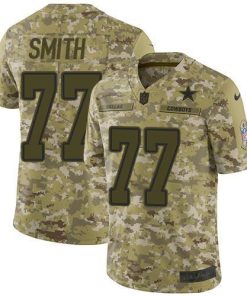 Nike Dallas Cowboys #77 Tyron Smith Camo Men's Stitched NFL Limited 2018 Salute To Service Jersey Men's