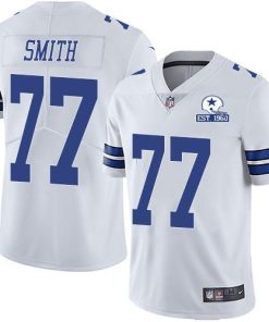 Nike Dallas Cowboys #77 Tyron Smith White Men's Stitched With Established In 1960 Patch NFL Vapor Untouchable Limited Jersey Men's