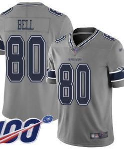 Nike Dallas Cowboys #80 Blake Bell Gray Men's Stitched NFL Limited Inverted Legend 100th Season Jersey Men's