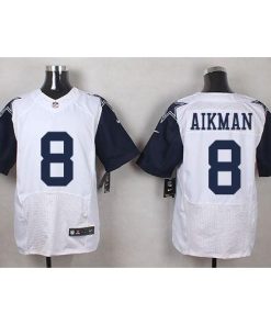 Nike Dallas Cowboys #8 Troy Aikman White Men's Stitched NFL Elite Rush Jersey Men's