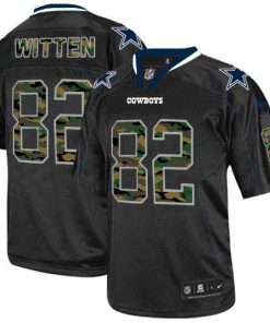 Nike Dallas Cowboys #82 Jason Witten Black Men's Stitched NFL Elite Camo Fashion Jersey Men's
