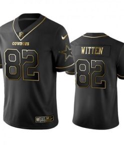 Nike Dallas Cowboys #82 Jason Witten Black Golden Limited Edition Stitched NFL Jersey Men's