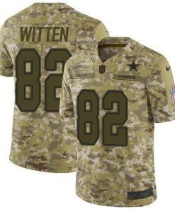 Nike Dallas Cowboys #82 Jason Witten Camo Men's Stitched NFL Limited 2018 Salute To Service Jersey Men's