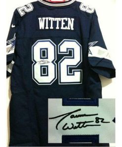 Nike Dallas Cowboys #82 Jason Witten Navy Blue Team Color Men's Stitched NFL Elite Autographed Jersey Men's