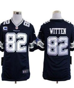 Nike Dallas Cowboys #82 Jason Witten Navy Blue Team Color With C Patch Men's Stitched NFL Game Jersey Men's