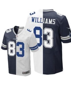 Nike Dallas Cowboys #83 Terrance Williams Navy Blue/White Men's Stitched NFL Elite Split Jersey Men's