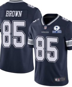 Nike Dallas Cowboys #85 Noah Brown Navy Blue Team Color Men's Stitched With Established In 1960 Patch NFL Vapor Untouchable Limited Jersey Men's