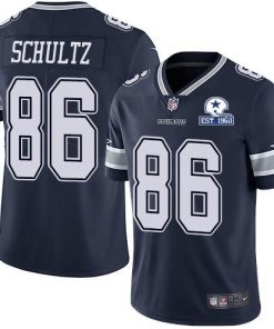Nike Dallas Cowboys #86 Dalton Schultz Navy Blue Team Color Men's Stitched With Established In 1960 Patch NFL Vapor Untouchable Limited Jersey Men's