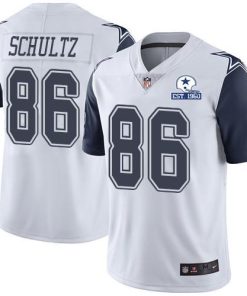 Nike Dallas Cowboys #86 Dalton Schultz White Men's Stitched With Established In 1960 Patch NFL Limited Rush Jersey Men's