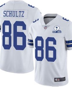 Nike Dallas Cowboys #86 Dalton Schultz White Men's Stitched With Established In 1960 Patch NFL Vapor Untouchable Limited Jersey Men's