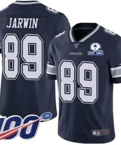 Nike Dallas Cowboys #89 Blake Jarwin Navy Blue Team Color Men's Stitched With Established In 1960 Patch NFL 100th Season Vapor Untouchable Limited Jersey M
