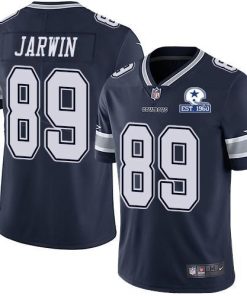 Nike Dallas Cowboys #89 Blake Jarwin Navy Blue Team Color Men's Stitched With Established In 1960 Patch NFL Vapor Untouchable Limited Jersey Men's
