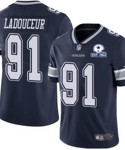 Nike Dallas Cowboys #91 L.P. Ladouceur Navy Blue Team Color Men's Stitched With Established In 1960 Patch NFL Vapor Untouchable Limited Jersey Men's